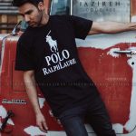 تیشرت سایز بزرگ مردانه Polo مشکی تک - کد 139