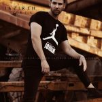 تیشرت سایز بزرگ مشکی تک Jordan - کد ۱۲۷
