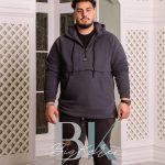 هودی سایز بزرگ بغل زیپ - کد 119