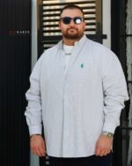 پیراهن سایز بزرگ راه راه تراکم بالا- کد 325