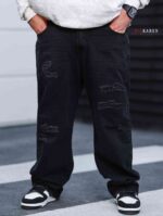 شلوار سایز بزرگ جین بگ استایل - کد 233