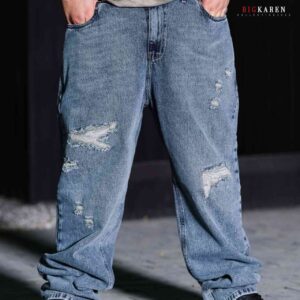 شلوار سایز بزرگ جین بگ استایل - کد 235