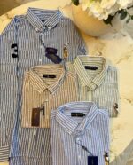 پیراهن سایز بزرگ راه راه Polo- کد 329