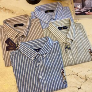 پیراهن سایز بزرگ راه راه Polo- کد 329