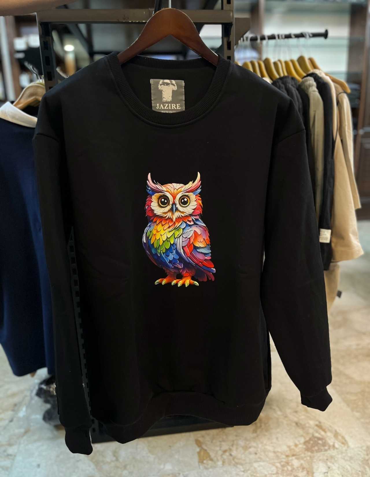 دورس سایز بزرگ مشکی یقه گرد- کد 175