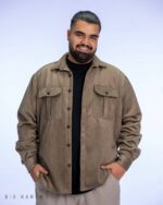 جکت دو جیب مخمل ZARA سایز بزرگ - کد 599