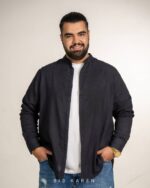 پیراهن سایز بزرگ یقه فرنچ - کد 457