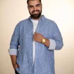 پیراهن سایز بزرگ راه راه - کد 534